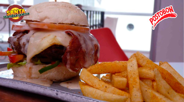 Santa hamburguesa, la franquicia donde puedes comer hamburguesas a tu gusto