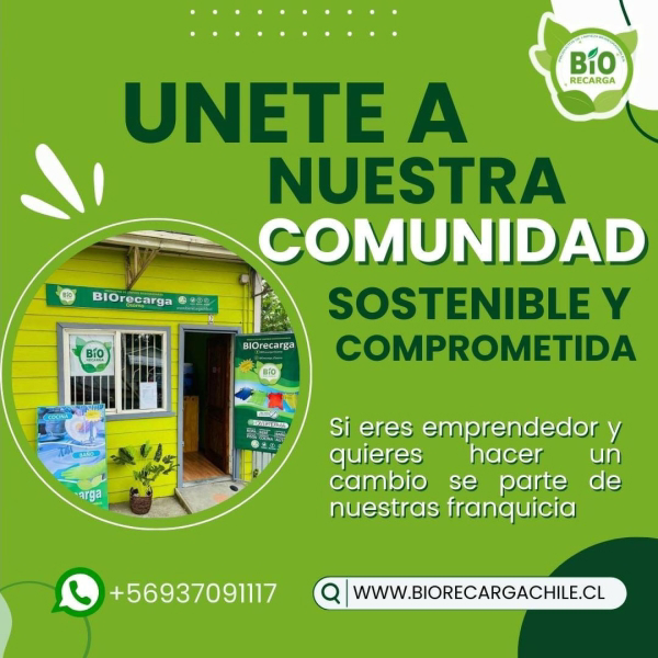 La revolución de los graneles.  Adquiere hoy mismo tu franquicia Biorecarga desde $4.000.000.-