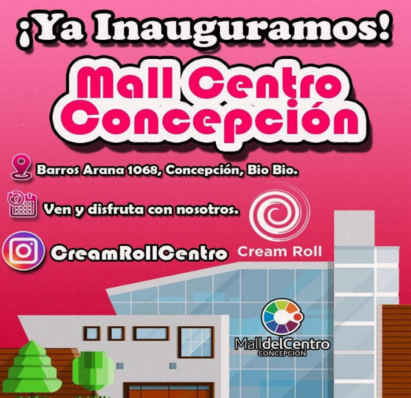 Nueva apertura de franquicia Cream Roll en Mall del Centro.