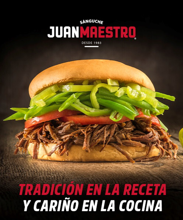 Las franquicias Juan Maestro son un nivel superior, sus sándwiches son toda una experiencia.