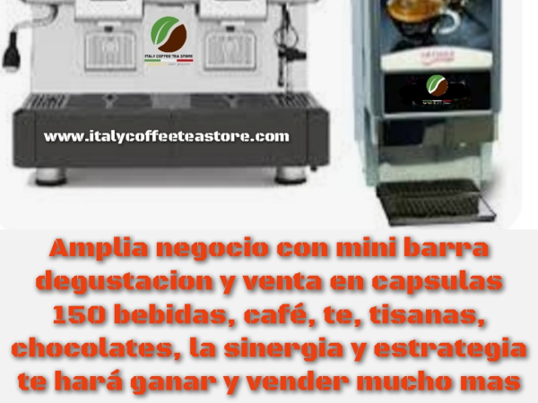 Tienda, comercio, negocio, empresa, amplia tu negocio con café/te/tisanas,/chocolates/zumos todo en capsulas, en solo 4 m2 con distribucion zonal opcional, gana el doble y vende mas con sinergias. Italy Coffee Tea Store