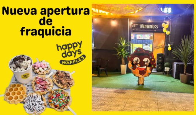 Nueva apertura de franquicia Happy Days Waffles en Lo Barnechea, Región Metropolitana.